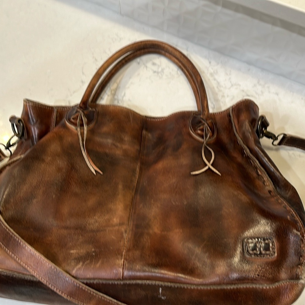 BED STU ROCKAWAY LEATHER BAG IN RUSTIC BROWN BEDSTU BRIEFCASE TOTE